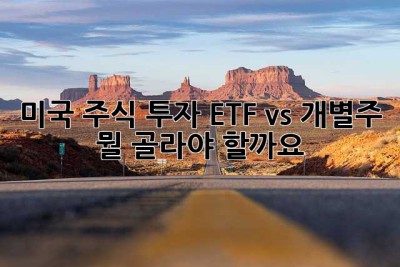 미국 주식 투자? ETF vs 개별주, 뭘 골라야 할까요? 🤔