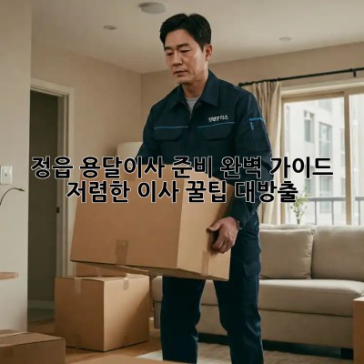 정읍 용달이사 준비 완벽 가이드: 저렴한 이사, 꿀팁 대방출! 🎉