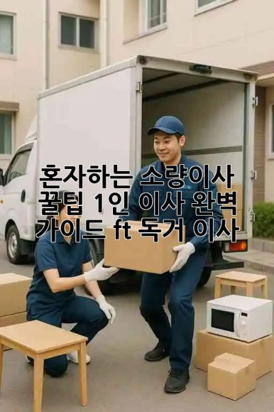 혼자하는 소량이사 꿀팁🍯: 1인 이사 완벽 가이드 (ft. 독거 이사)